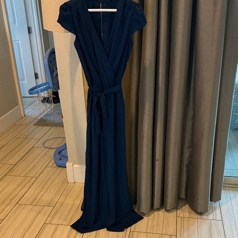 Elegant Navy Blue Maxi Dress